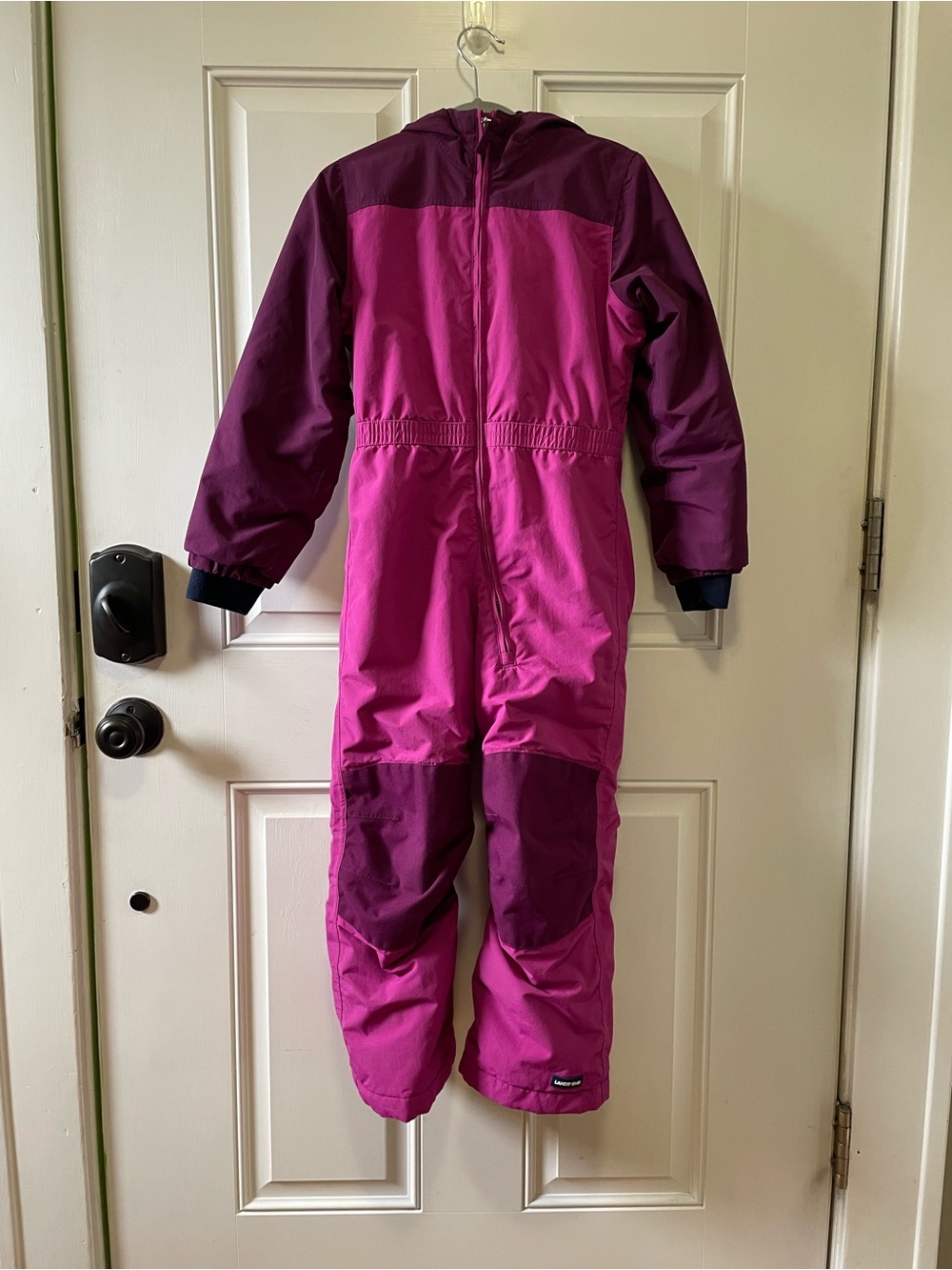 Lands' End Plum and Magenta One Piece Squall Snowsuit